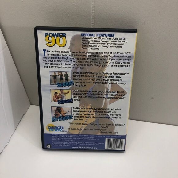 beachbody Power 90 2 disk set Vintage - Picture 2 of 3